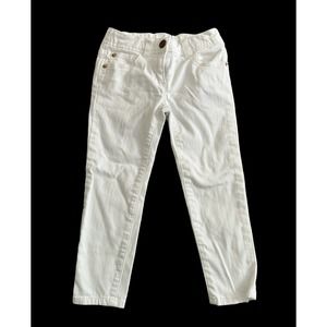 Crew cuts Ankle Toothack White 5 Pockets Stretch Ankle Denim Pants Girls Size 5